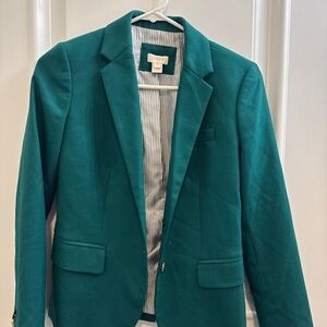 J. Crew Turquoise Blazer with Striped Lining